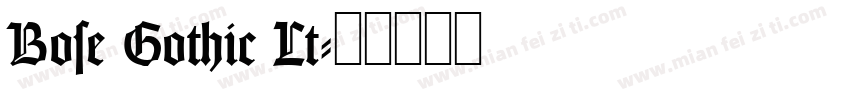 Bose Gothic Lt字体转换